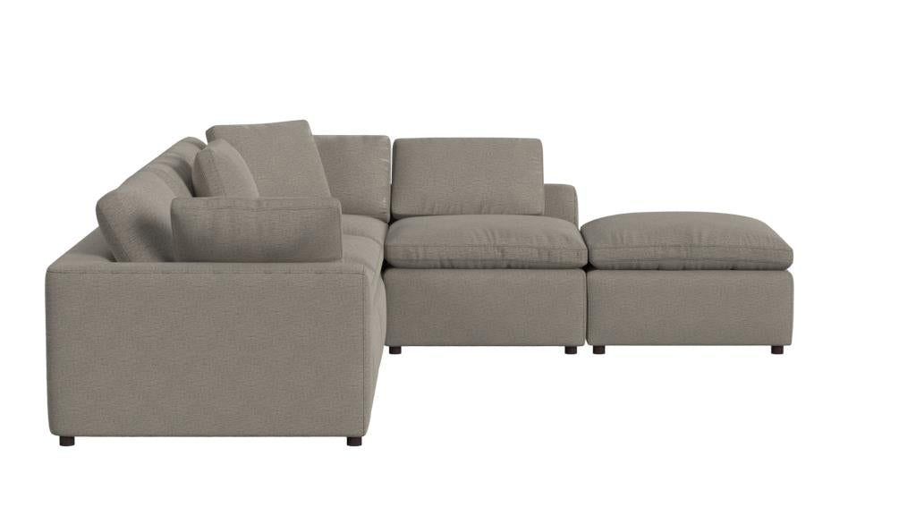 York Modular Ottoman, Urban Steel Taupe - Taupe