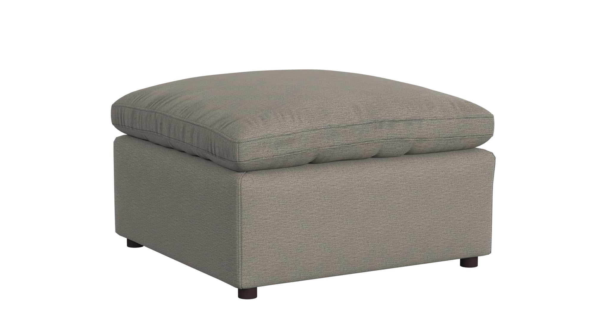 York Modular Ottoman, Urban Steel Taupe - Taupe