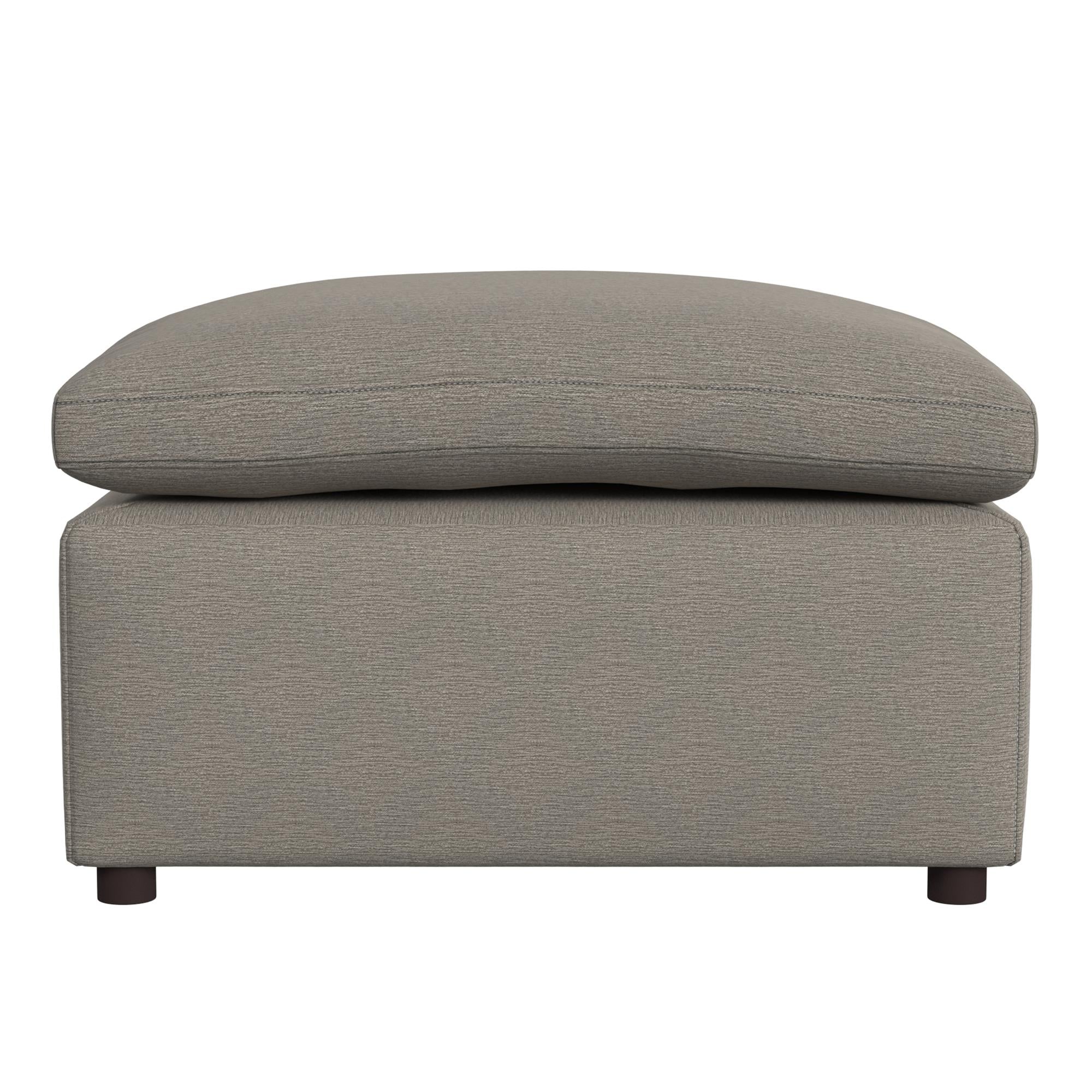 York Modular Ottoman, Urban Steel Taupe - Taupe