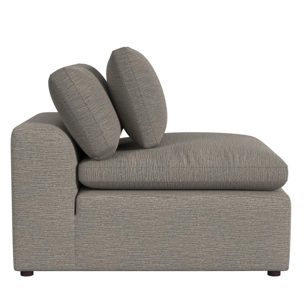 York Modular Armless Chair, Urban Steel Taupe - Taupe