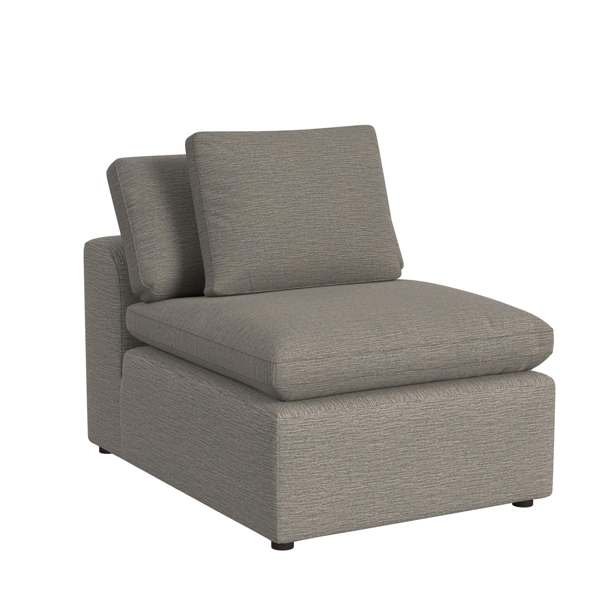 York Modular Armless Chair, Urban Steel Taupe - Taupe
