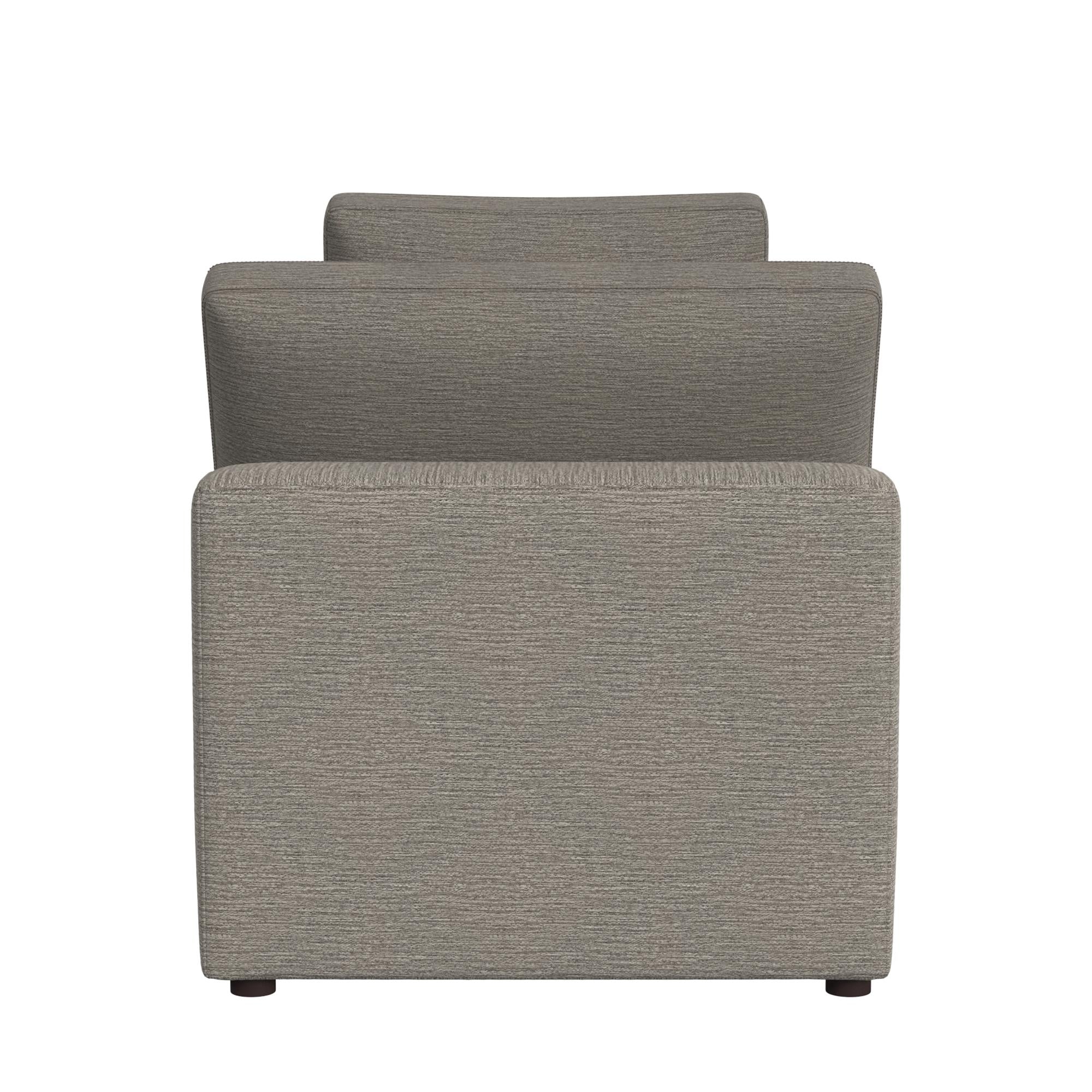 York Modular Armless Chair, Urban Steel Taupe - Taupe
