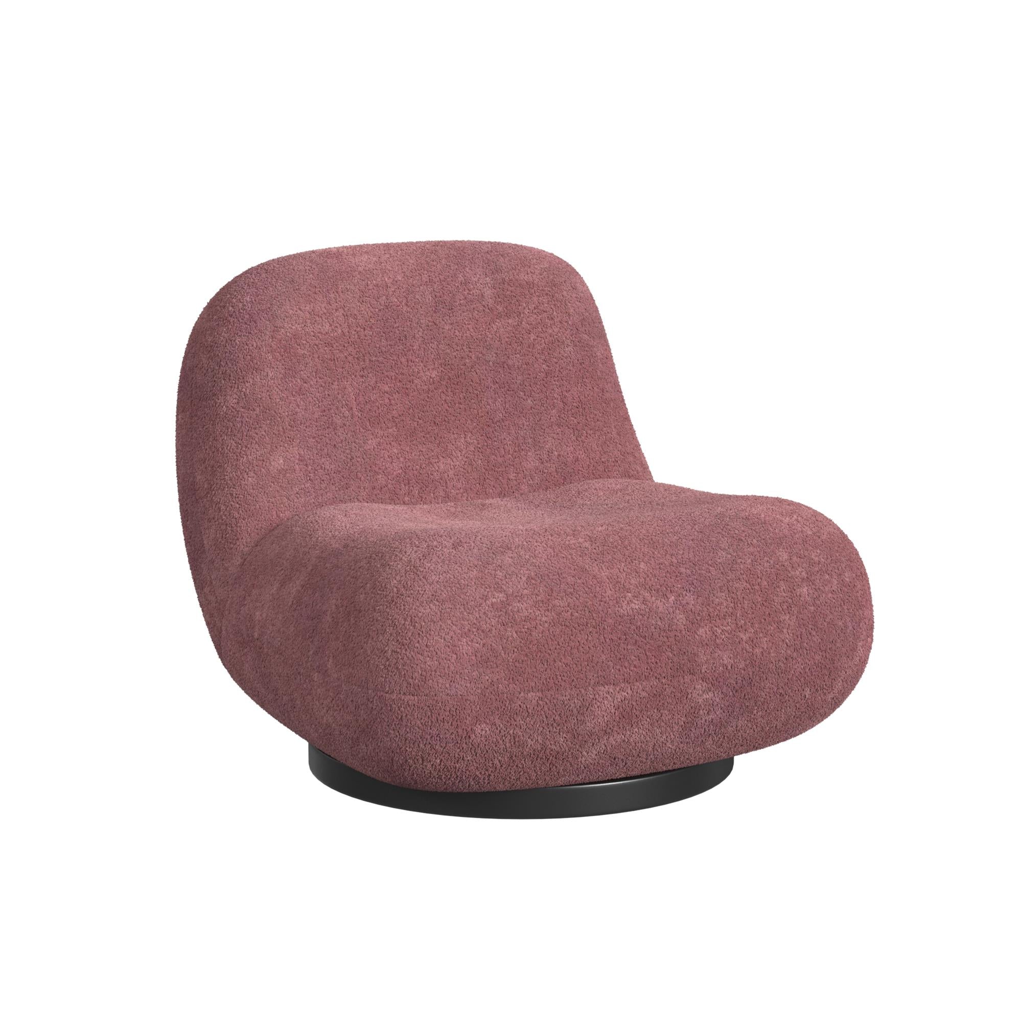 Crosby Boucle Swivel Chair, Berry - Berry
