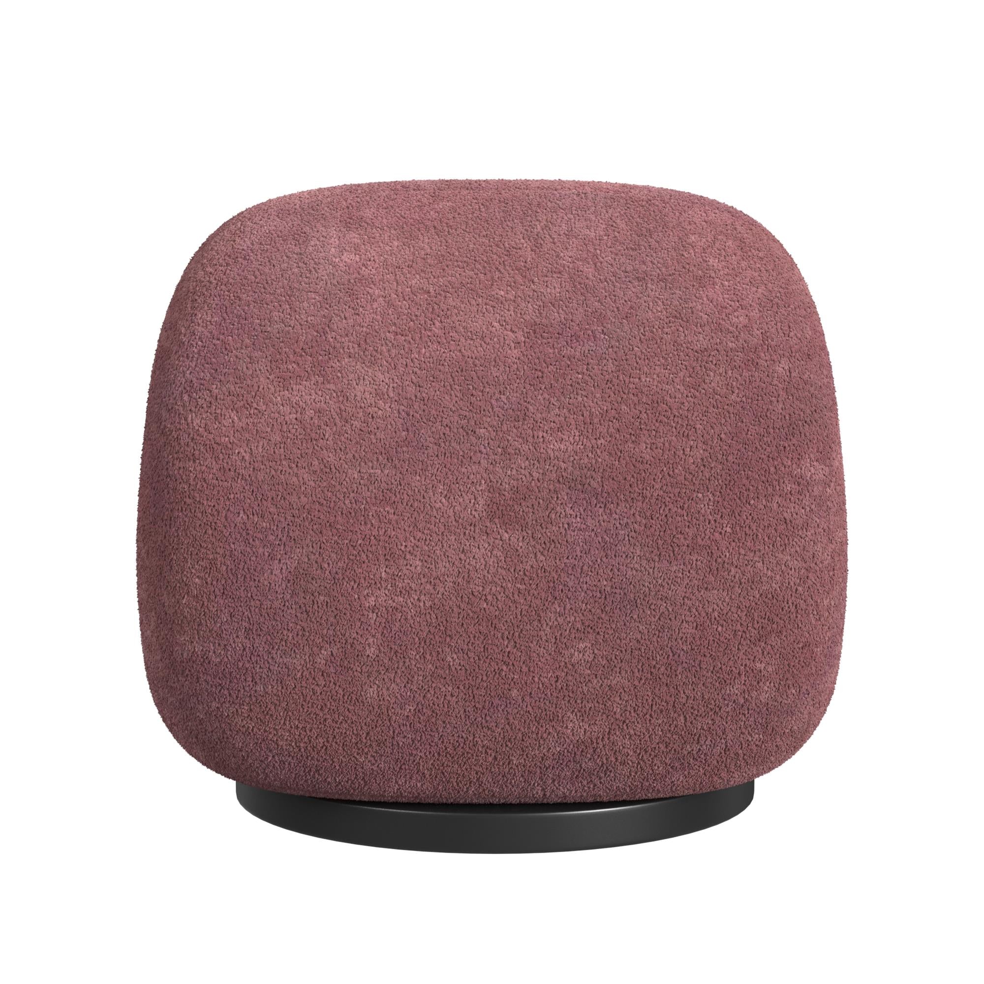 Crosby Boucle Swivel Chair, Berry - Berry
