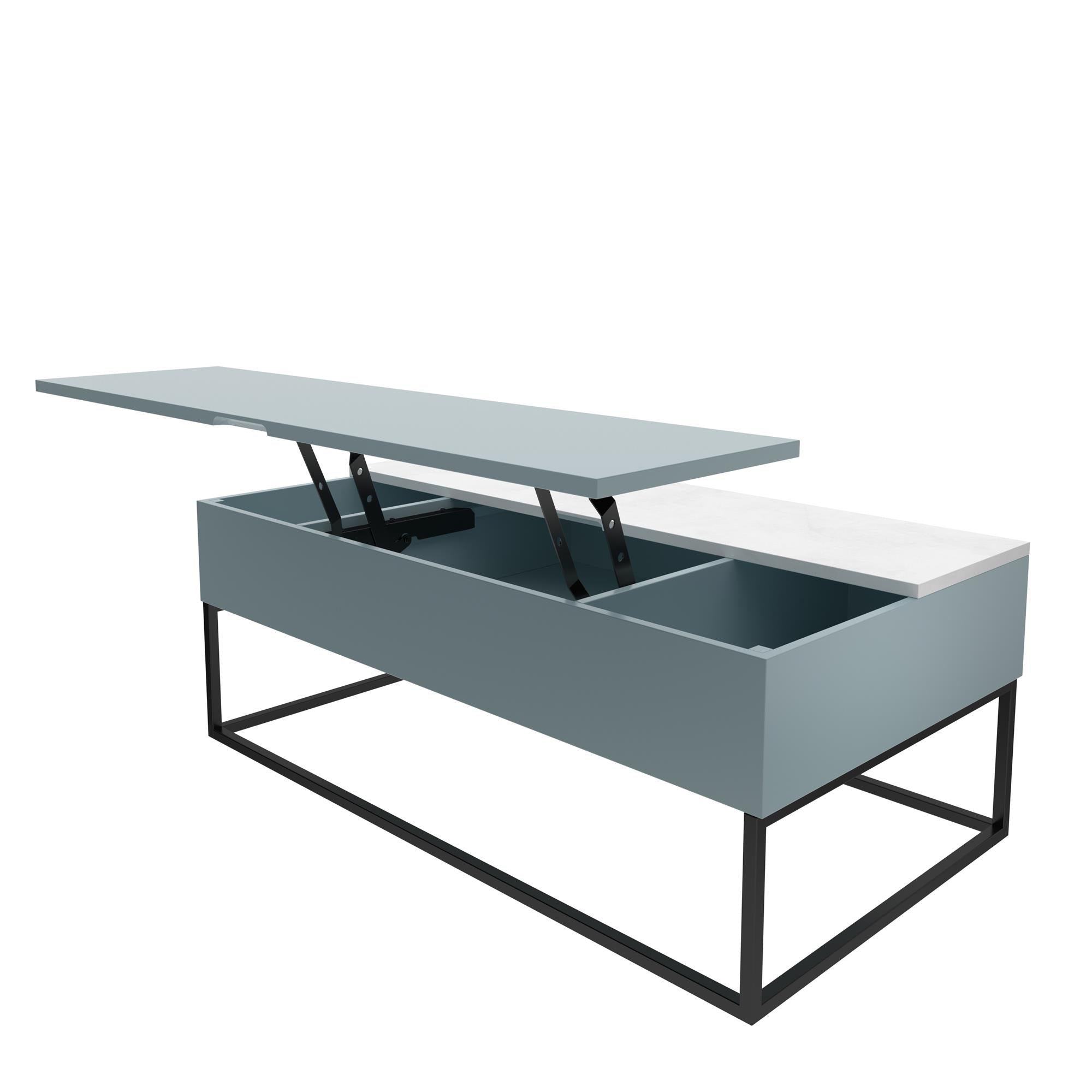 Perry Lift-Top Coffee Table, Powder Blue - Powder Blue