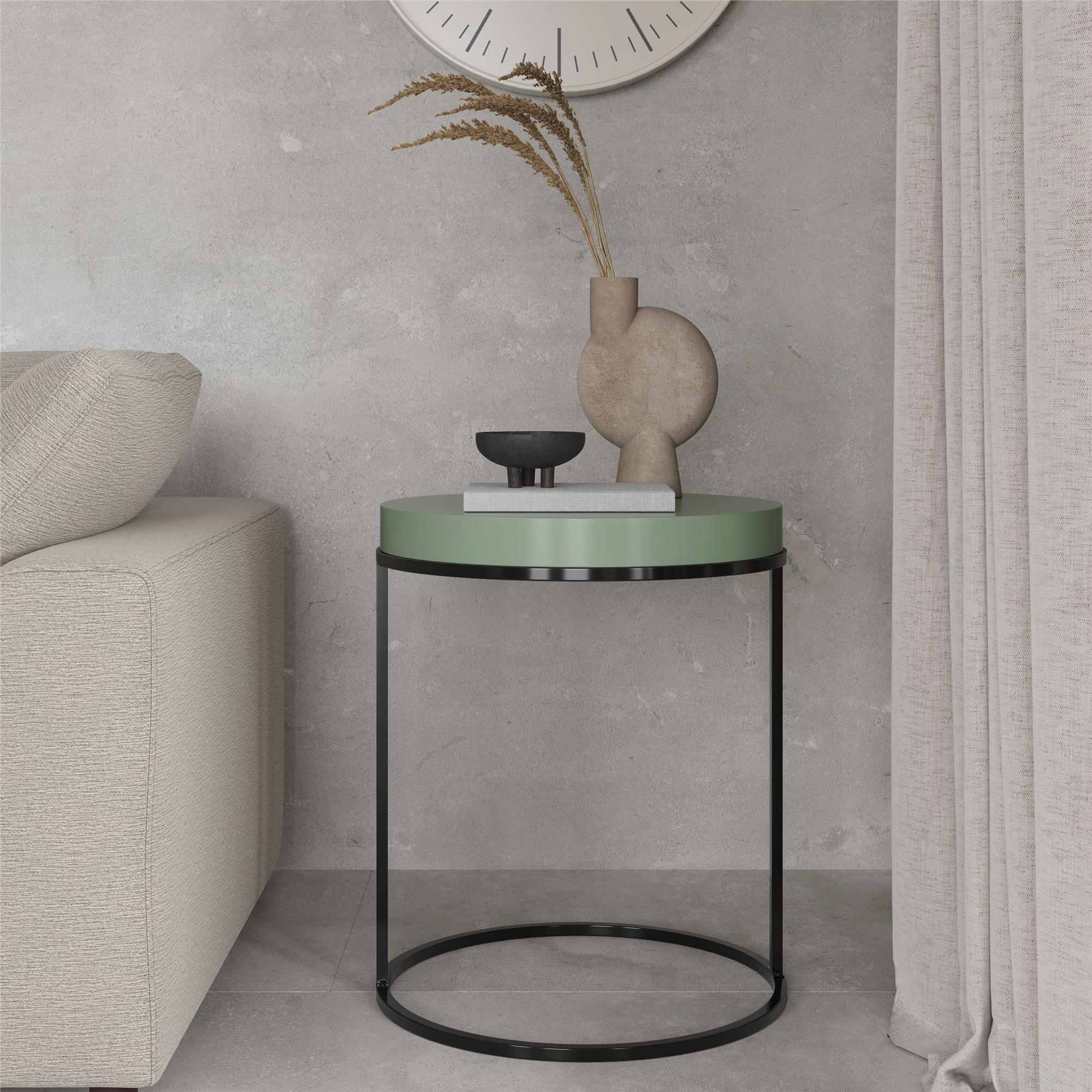 Perry Round Accent Table, Sage Green - Sage