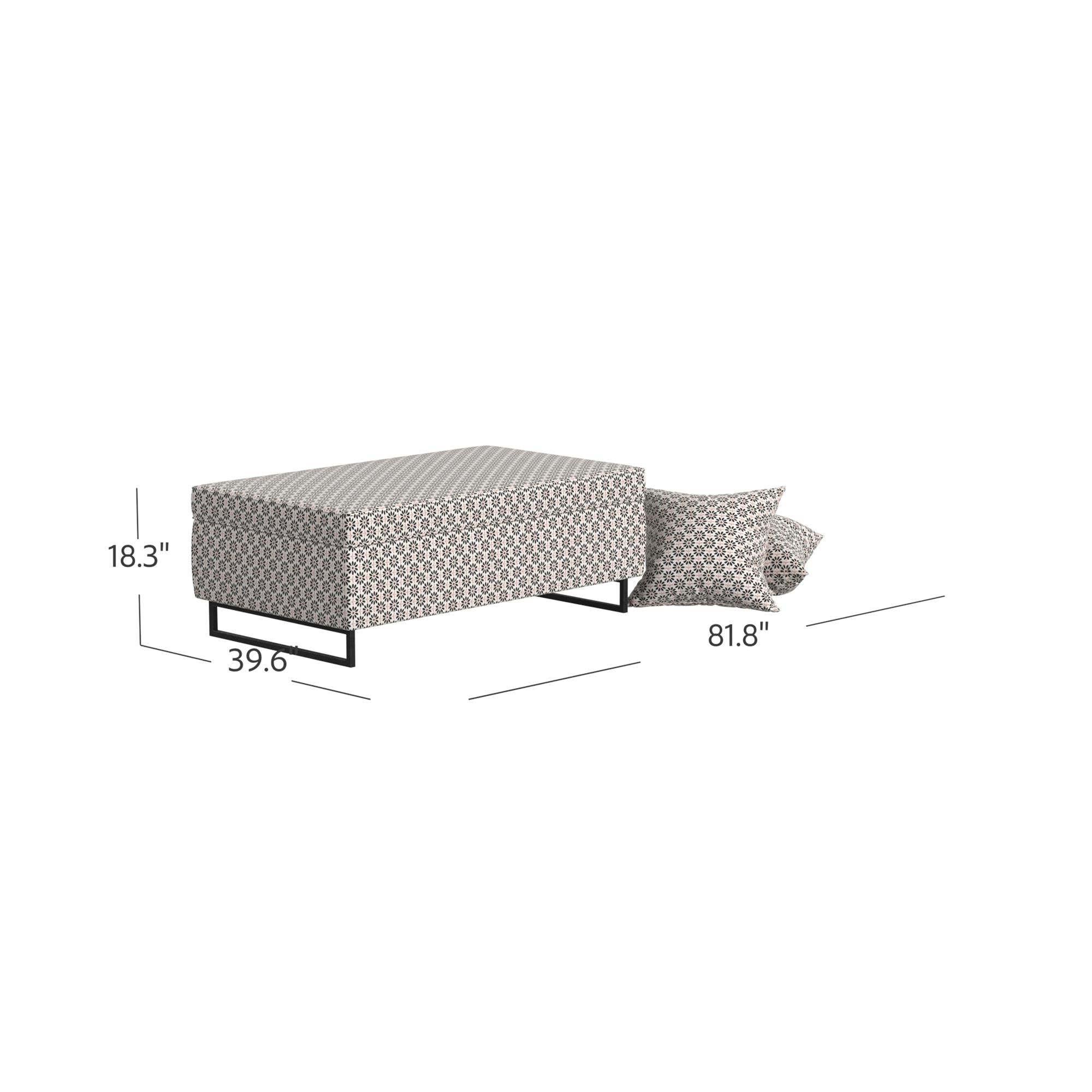 Bleeker Rectangular Storage Ottoman and 2 Pillows Set - City Sky Floral - N/A