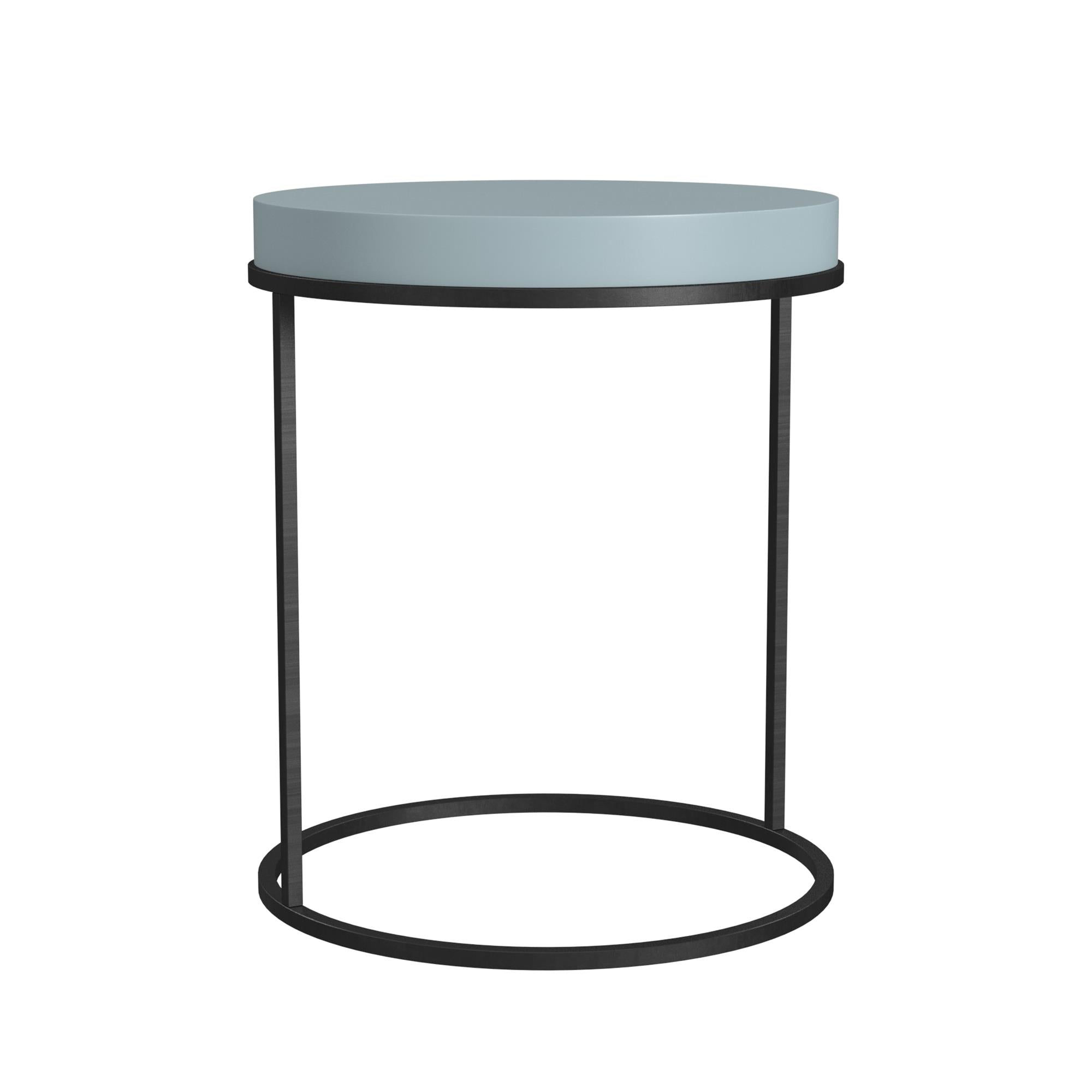 Perry Round Accent Table, Powder Blue - Powder Blue