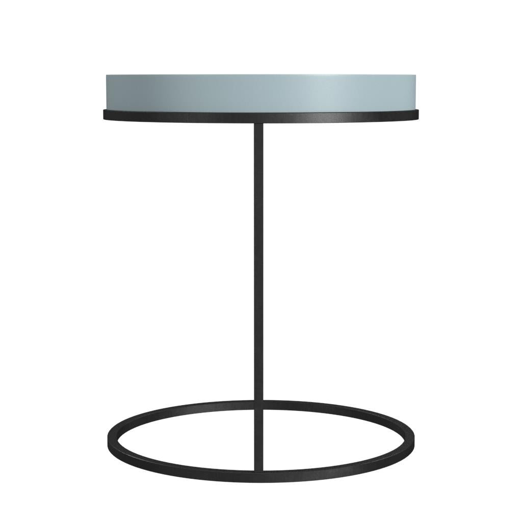 Perry Round Accent Table, Powder Blue - Powder Blue