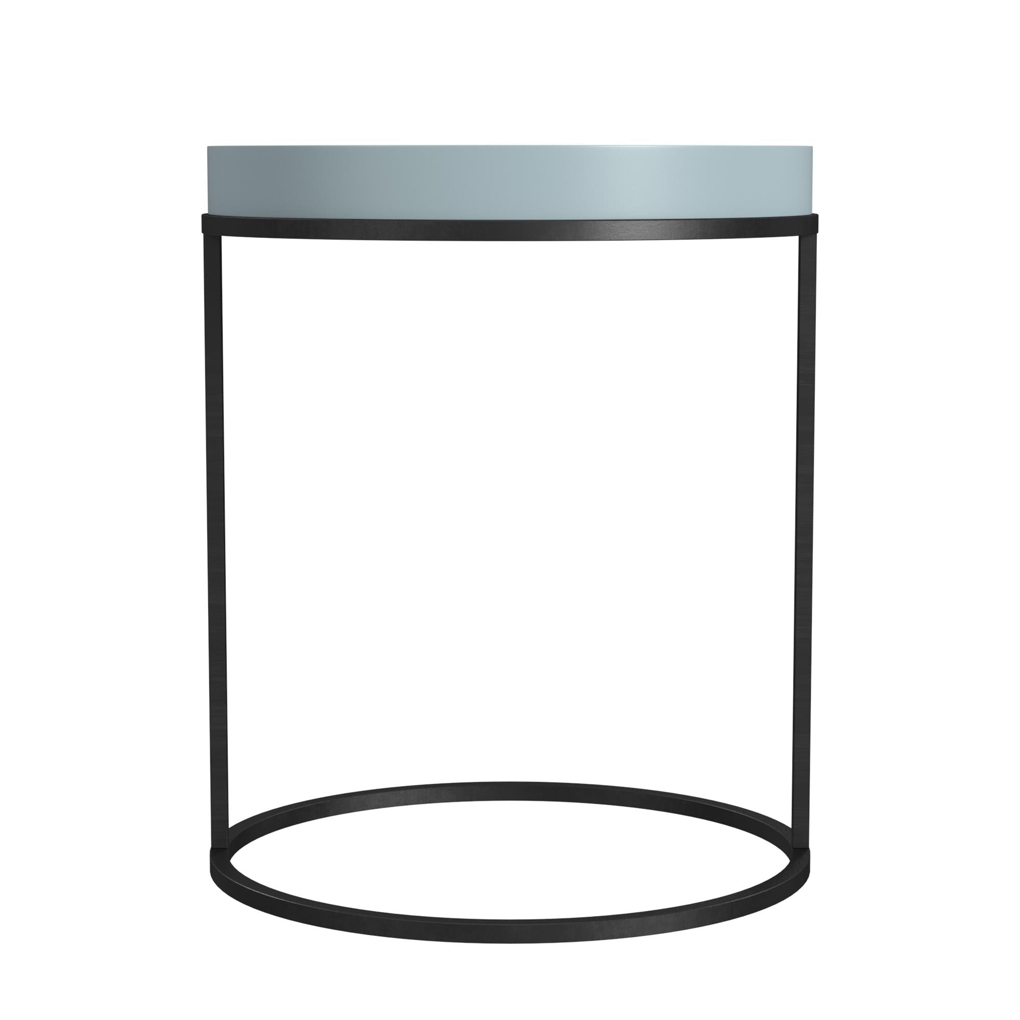 Perry Round Accent Table, Powder Blue - Powder Blue