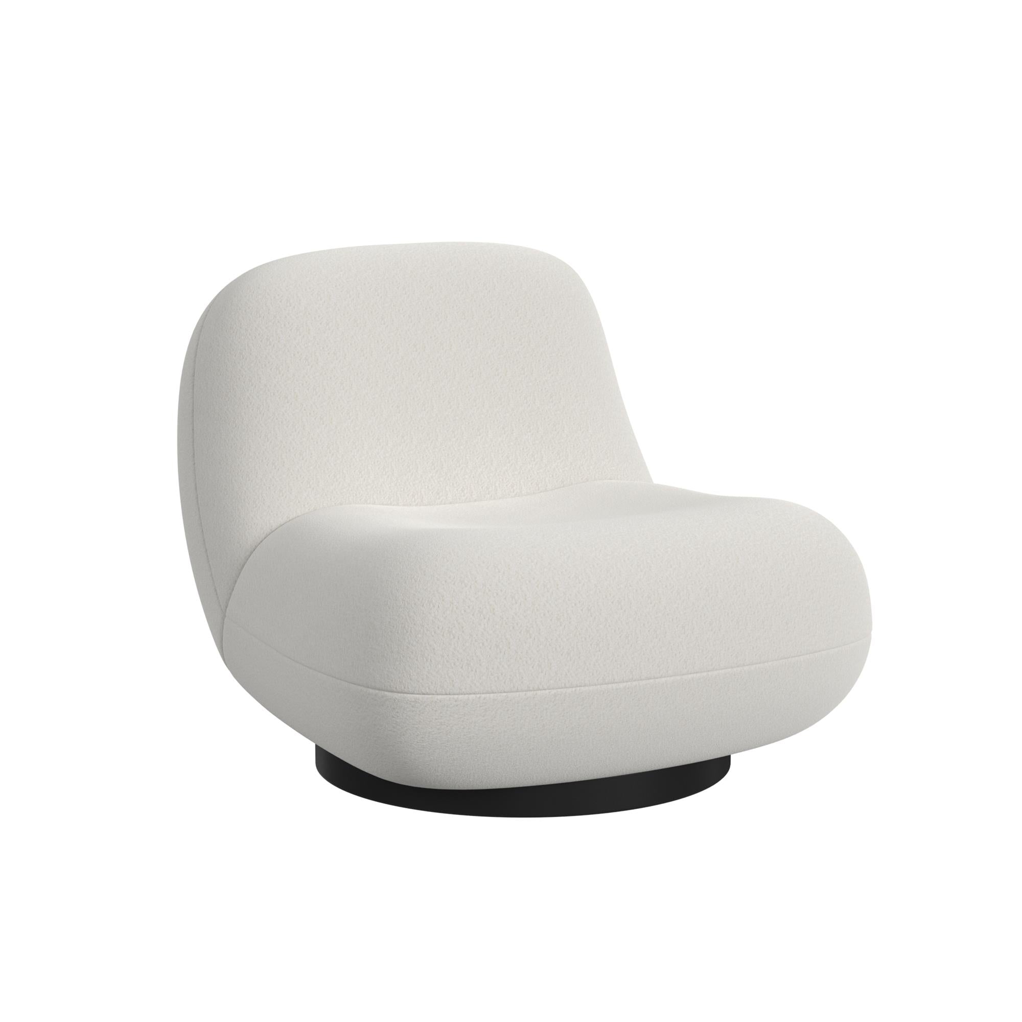 Crosby Boucle Swivel Chair - White - N/A