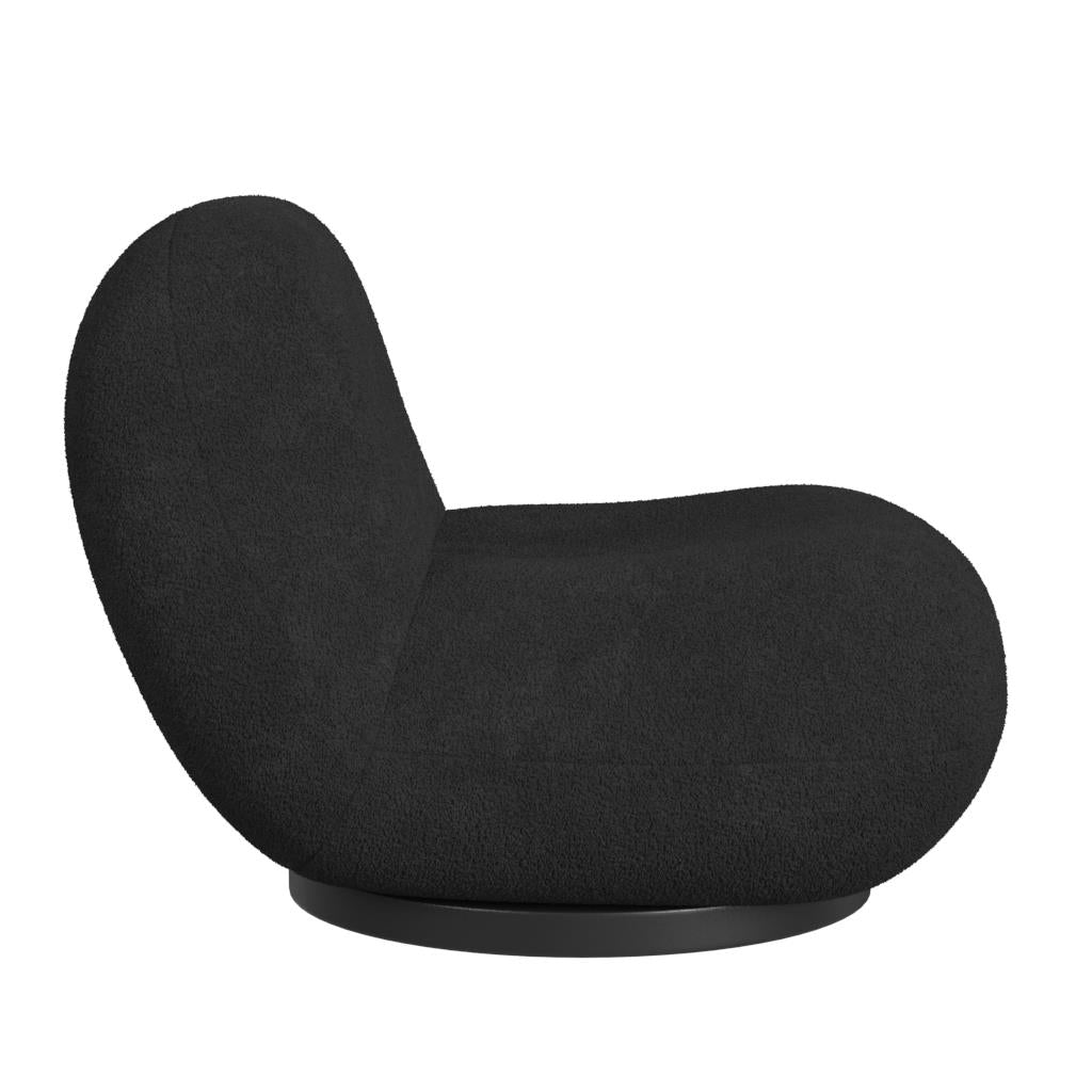 The Village Crosby Boucle Swivel Chair, Black - Black