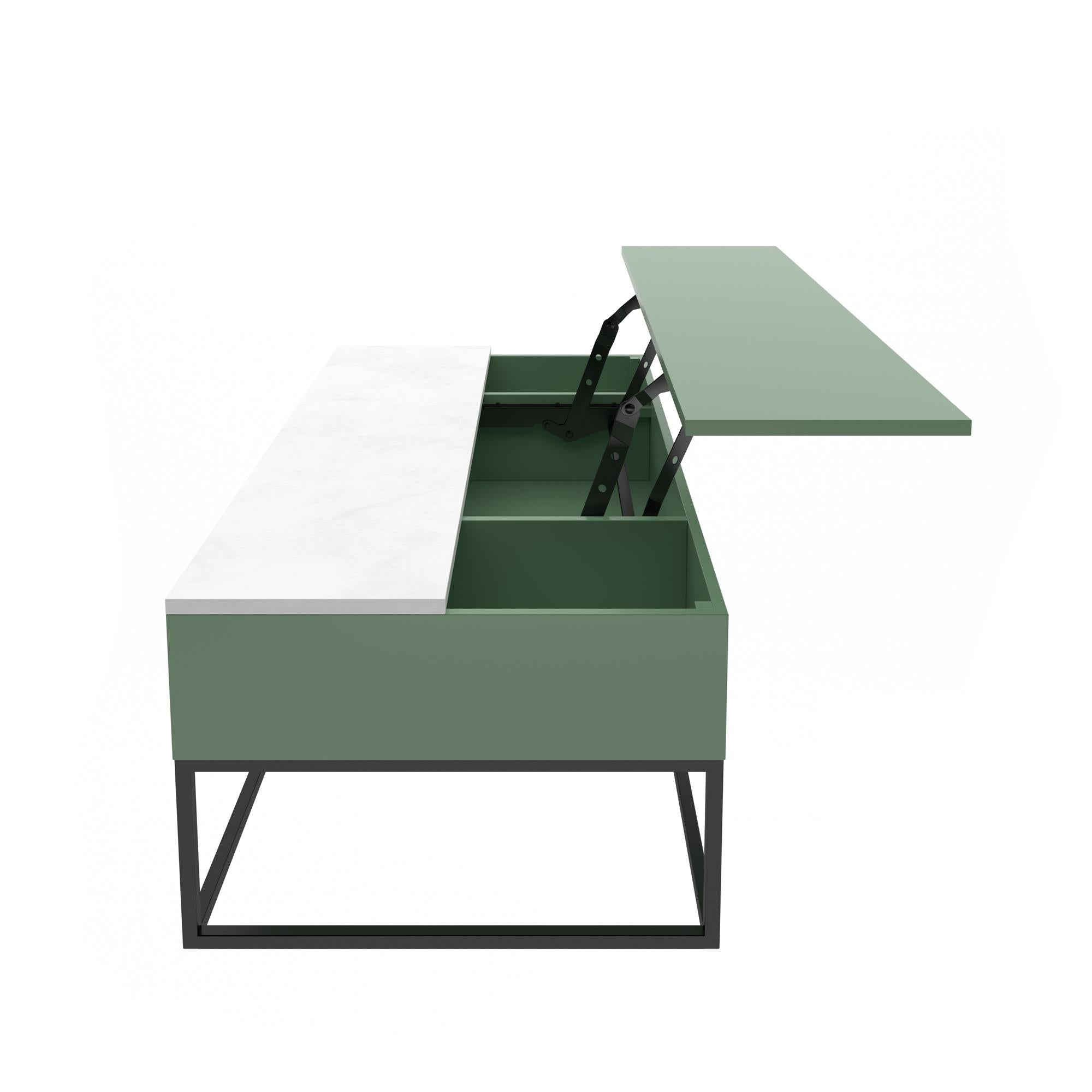 The Village Perry Lift-Top Coffee Table, Sage Green - Sage