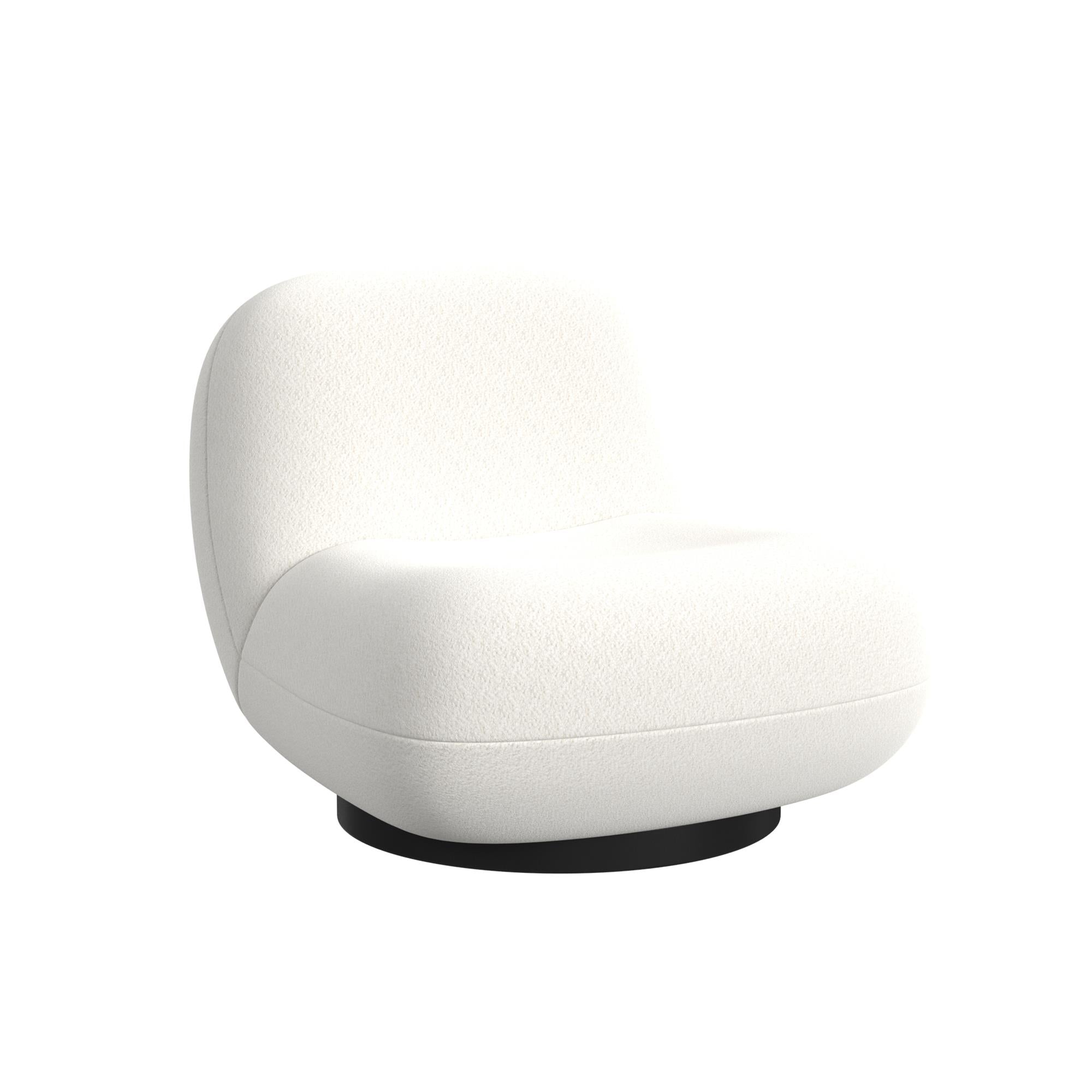 The Village Crosby Boucle Swivel Chair - White - N/A